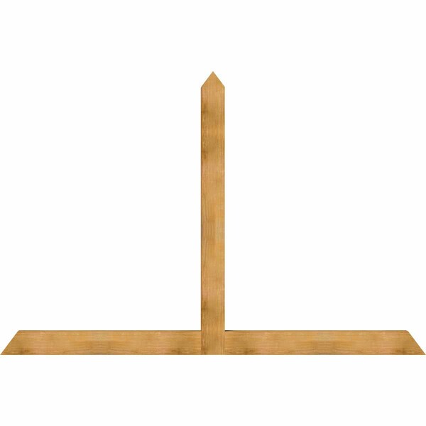 Ekena Millwork Portland Rough Sawn Timber Gable Bracket, Western Red Cedar, 108"W x 72"H x 4"D x 6"F, 16/12 Pitch GBW108X72X0406POR00RWR - main